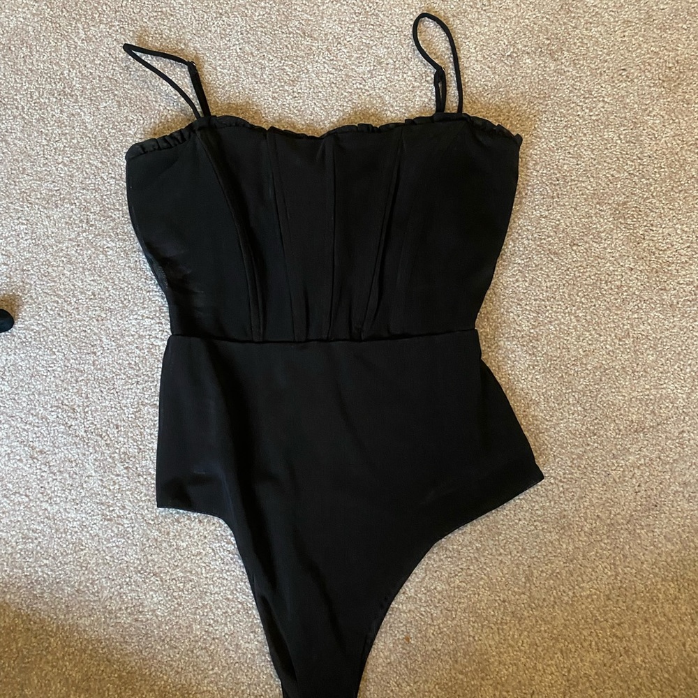 Princess Polly Black Corset Bodysuit